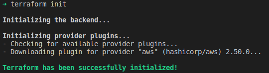 Figura 1 - terraform init